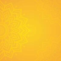 Elegant golden mandala pattern on a soft yellow gradient background, featuring subtle floral designs and a warm ambiance vector