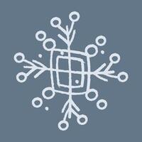 Snowflake with two quadrilateral. color clipart illustration. vector