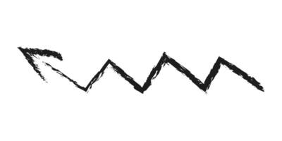 Zigzag charcoal arrow to the left. vector