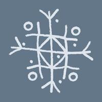 Snowflake with quadrilateral and rhombus. color clipart illustration. vector