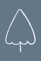Spruce of triangular shape color. Doodle clipart illustration. vector