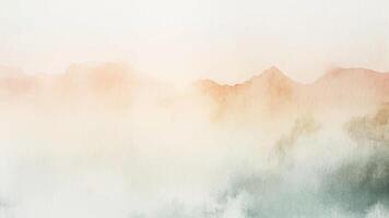 Abstract horizontal watercolor background design. khaki beige green color Hand drawn texture. Brush stroked painting pastel color watercolour vector