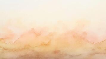 Abstract horizontal watercolor background in orange color and pink Hand drawn texture vector
