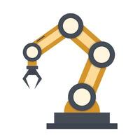 Robotic arm icon. Flat illustration of robotic arm icon for web artificial intelligence vector