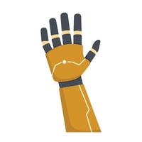 Robot hand icon. Flat illustration of robot hand icon for web artificial intelligence vector