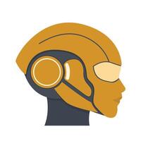 robot head face artificial intelligence illustration vector