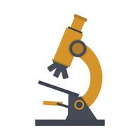 Microscope icon. Flat illustration of microscope icon for web design vector