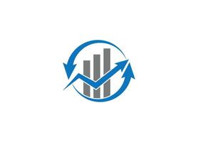 financial logo design with icon template and white background vector