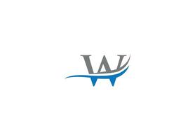 letter W logo design Initial Custom brand logo template vector