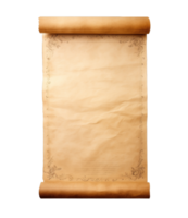 Empty Old paper scroll isolated on transparent background png