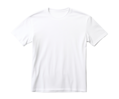 Plain Empty white t-shirt front side mockup Template isolated on transparent background png