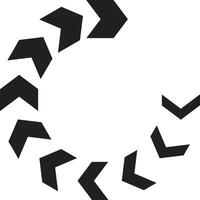 Dynamic Arrow Circle symbol. Speed, Fast Arrows Symbols Set. vector