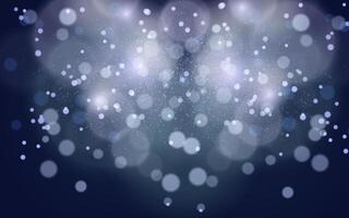 Blue bokeh lights with shimmering particles, creating a dreamy and festive atmosphere. Ideal for celebrations, romantic themes, or holiday backgrounds. vector