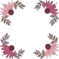 Seamless floral pattern for greeting cards and textile. Illustration of a floral composition with daisies in William Morris style vector