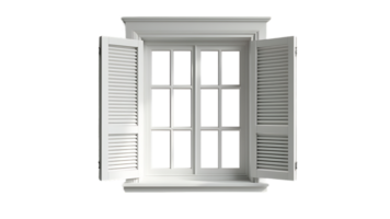 Sleek and minimal house window isolated on a clear backdrop, great for use in architectural graphics. png