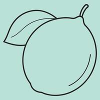 Lemon line art illustrations, ideal for coloring, crafts, and educational materials. Simple fruit outlines for coloring and drawing practice. Great for kids and adults work or project. vector