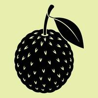 Lychee fruit silhouette illustrations, ideal for coloring, crafts, and educational materials. Simple fruit outlines for coloring and drawing practice. Great for kids and adults work or project. vector