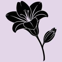Freesia Flower silhouette illustrations, ideal for coloring, crafts, and educational materials. Simple fruit outlines for coloring and drawing practice. Great for kids and adults work or project. vector