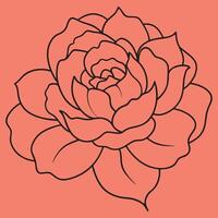 Peony Flower line art illustrations, ideal for coloring, crafts, and educational materials. Simple fruit outlines for coloring and drawing practice. Great for kids and adults work or project. vector