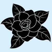 Gardenia Flower silhouette illustrations, ideal for coloring, crafts, and educational materials. Simple fruit outlines for coloring and drawing practice. Great for kids and adults work or project. vector