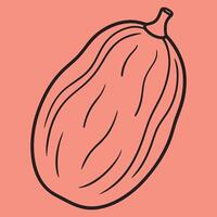Date line art illustrations, ideal for coloring, crafts, and educational materials. Simple fruit outlines for coloring and drawing practice. Great for kids and adults work or project. vector