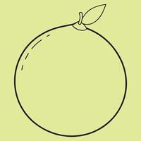 Lime line art illustrations, ideal for coloring, crafts, and educational materials. Simple fruit outlines for coloring and drawing practice. Great for kids and adults work or project. vector