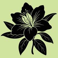 Azalea Flower silhouette illustrations, ideal for coloring, crafts, and educational materials. Simple fruit outlines for coloring and drawing practice. Great for kids and adults work or project. vector