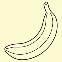 Banana line art illustrations, ideal for coloring, crafts, and educational materials. Simple fruit outlines for coloring and drawing practice. Great for kids and adults work or project. vector