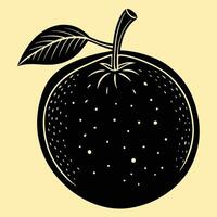 Orange fruit silhouette illustrations, ideal for coloring, crafts, and educational materials. Simple fruit outlines for coloring and drawing practice. Great for kids and adults work or project. vector