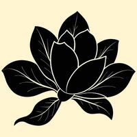Magnolia Flower silhouette illustrations, ideal for coloring, crafts, and educational materials. Simple fruit outlines for coloring and drawing practice. Great for kids and adults work or project. vector