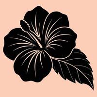 Hibiscus Flower silhouette illustrations, ideal for coloring, crafts, and educational materials. Simple fruit outlines for coloring and drawing practice. Great for kids and adults work or project. vector