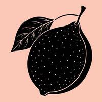 Lemon fruit silhouette illustrations, ideal for coloring, crafts, and educational materials. Simple fruit outlines for coloring and drawing practice. Great for kids and adults work or project. vector