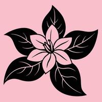 Jasmine Flower silhouette illustrations, ideal for coloring, crafts, and educational materials. Simple fruit outlines for coloring and drawing practice. Great for kids and adults work or project. vector