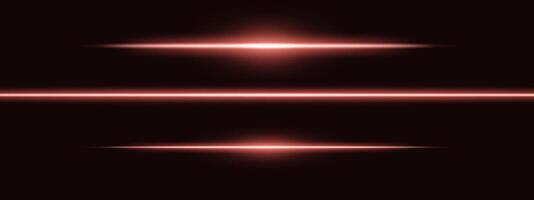 Red light glare beam. A sharp horizontal beam reflection. Sci-fi designs, light transitions, or futuristic effects. Glowing light streaks and neon effects. Dynamic shine wallpaper background vector