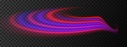 Red and blue light wave blend. Smooth, curved design with vibrant neon glow. Sci-fi visuals, light transitions, futuristic effects. Dynamic and sleek background with glowing streaks and energy flow vector