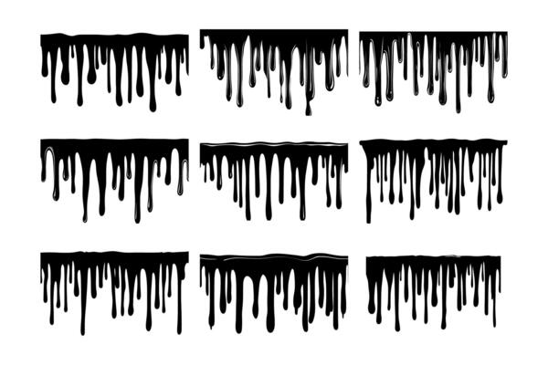 Dripping Paint or Liquid Borders Set