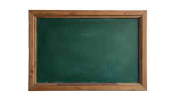 Isolated green school chalkboard on a transparent background, great for enhancing visuals related to teaching and learning. png