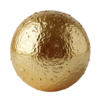 Golden sphere isolated on a transparent background, perfect for use in design projects and graphics. png