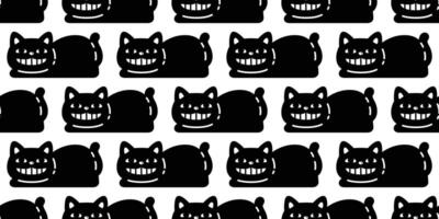 cat seamless pattern kitten smile face calico black neko pet cartoon doodle gift wrapping paper tile background repeat wallpaper scarf isolated illustration design vector