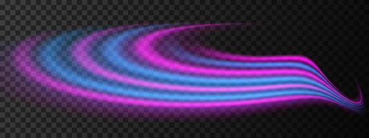 Pink and blue light wave blend. Smooth, curved design with vibrant neon glow. Sci-fi visuals, light transitions, futuristic effects. Dynamic and sleek background with glowing streaks and energy flow vector