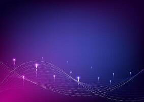 Abstract futuristic wave on dark background. technology line network fiber optic concept. Design for futuristic, wave, telecoms, digital, online, communication, connection, network, fiber optic. vector