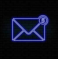 Glowing neon line Envelope and check mark icon isolated on black background. Successful email delivery, email delivery confirmation. Colorful contour concept. illustration vector