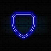 shield icon. Elements of web in neon style icons. Simple icon for websites, web design, mobile app, info graphics vector