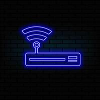 modem neon glow icon. Simple thin line, outline of Technology icons for UI and UX, website or mobile application vector