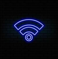 Bright color wi-fi symbol isolated on a black background vector
