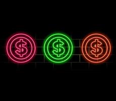 Online banking, digital money exchange and financial application concept with virtual blue dollar sign projected from digital tablet in man hand on dark background vector