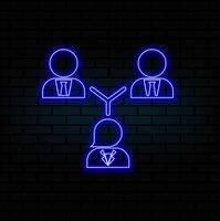 business people neon icon. Elements of Team work set. Simple icon for websites, web design, mobile app, info graphics vector