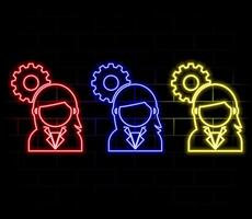 cashier in store outline icon. Elements of Mall Shopping center in neon style icons. Simple icon for websites, web design, mobile app, info graphics vector
