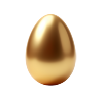 Isolated golden egg on a transparent background, perfect for design use. png