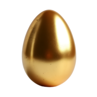 Isolated image of a golden egg on a transparent background for creative projects. png